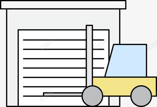 卡通小仓库图标png_新图网 https://ixintu.com 仓库 仓库图标 卡通货车 图标 存货 库存 库房 建筑 矢量仓库 货车 车