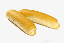 简单食物两个长面包素材