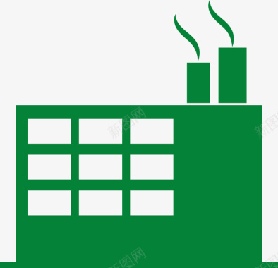绿色低能耗工厂图标图标