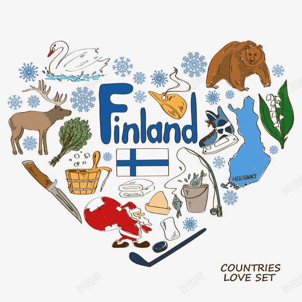 芬兰元素png免抠素材_新图网 https://ixintu.com 冰球 卡通熊 棕熊