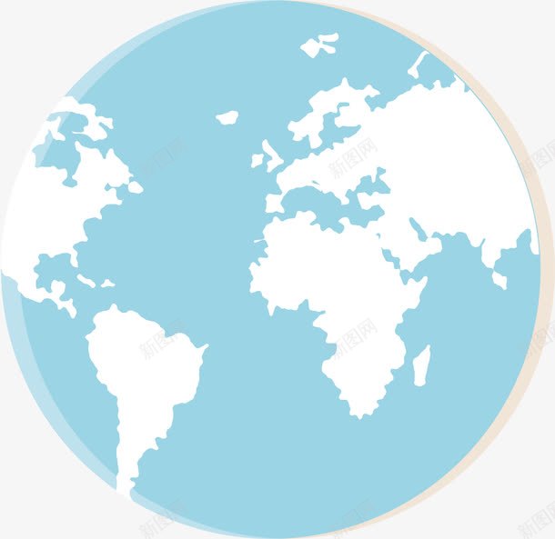 地球模型png免抠素材_新图网 https://ixintu.com 卡通 地球 手绘 模型 蓝色