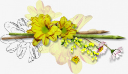 花卉线条图欧式风格花卉线条图高清图片
