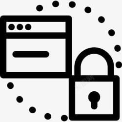 互联网安全挂锁数据保护图标高清图片