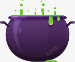 紫色大缸矢量图素材