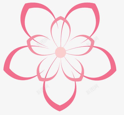 手绘粉色手绘花朵图标png_新图网 https://ixintu.com 图标 粉色 花朵