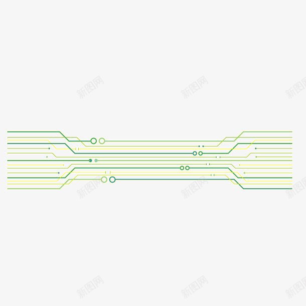 绿色横向电流线条线路png免抠素材_新图网 https://ixintu.com 横向 电流 电流线条 线条 线路 绿色