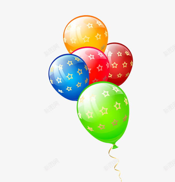 多彩清新气球装饰图案psd免抠素材_新图网 https://ixintu.com 免抠PNG 多彩 气球 清新 装饰图案
