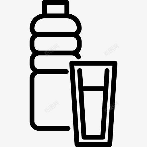 水图标png_新图网 https://ixintu.com 健康食品 水 液 玻璃 草 食品 饮料