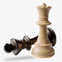 立体象棋子国际象棋黑白棋子高清图片