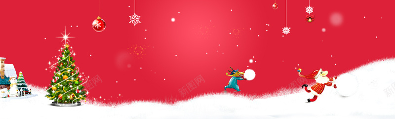 圣诞节背景psd设计背景_新图网 https://ixintu.com merrychristmas 喜庆 圣诞树 圣诞老人 圣诞节 海报banner 雪人 麋鹿