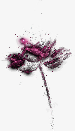 紫色梦幻斑点鲜花装饰图案素材