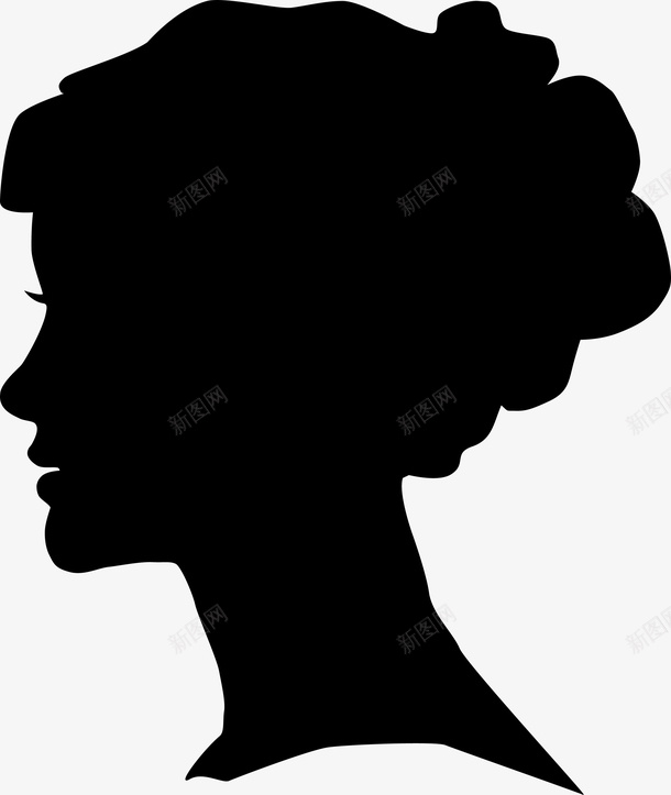 卡通美丽女人图图标png_新图网 https://ixintu.com 五官 人 卡通 口鼻 头 头部 头部剪影 女人 女孩 角色 身体 轮廓 面孔剪影