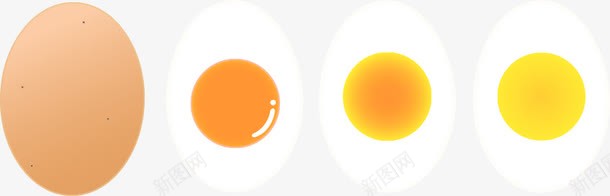 卡通鸡蛋蛋黄png免抠素材_新图网 https://ixintu.com 卡通鸡蛋 矢量鸡蛋 蛋黄 鸡蛋