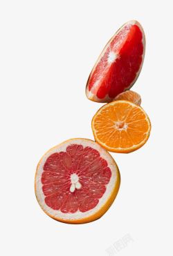 4片有机水果血橙素材
