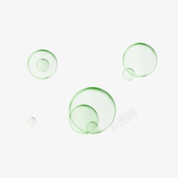 绿色泡泡装饰素材
