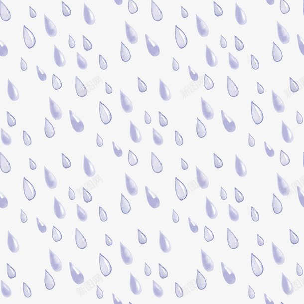 雨滴底纹装饰png免抠素材_新图网 https://ixintu.com 下雨 平铺底纹 手绘雨滴 雨滴