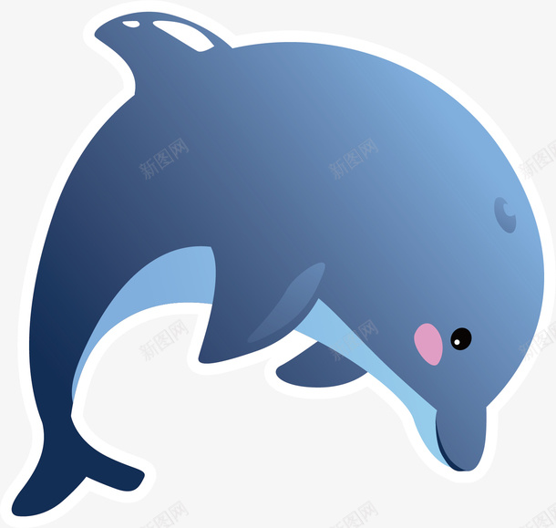 跳跃的鲸鱼矢量图ai免抠素材_新图网 https://ixintu.com 动物 卡通手绘 水彩 蓝色 跳跃 鱼儿 鲸鱼 矢量图