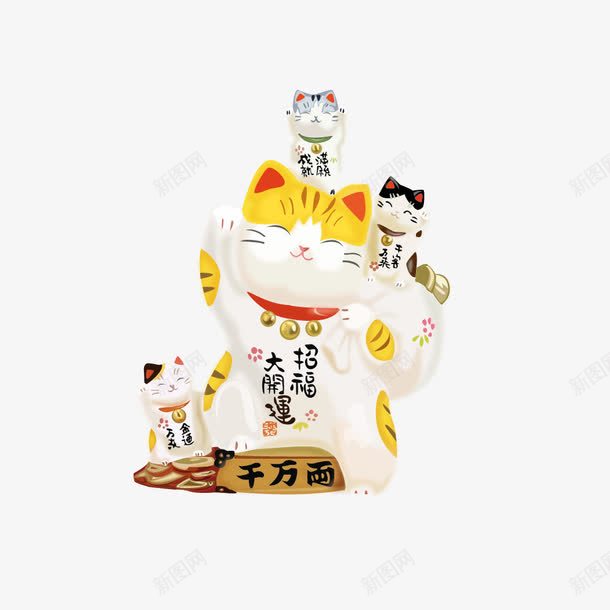 时尚逼真招福大运招财猫png免抠素材_新图网 https://ixintu.com 招福大运 招财猫 时尚 逼真