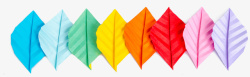 8色彩色叶子元素高清图片