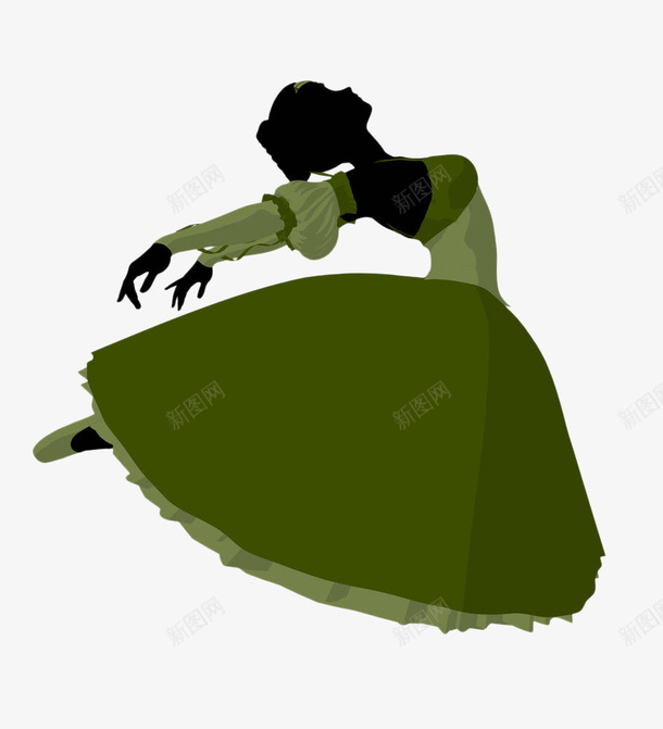 绿色手绘舞裙png免抠素材_新图网 https://ixintu.com 服装 绿色手绘 舞裙 舞蹈 芭蕾 芭蕾裙 裙子 跳舞