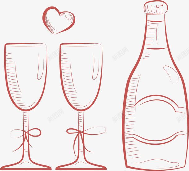 婚礼香槟酒png免抠素材_新图网 https://ixintu.com 干杯 矢量素材 聚会 香槟酒 高脚杯