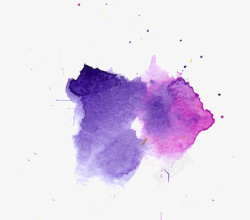 紫色水墨矢量图素材