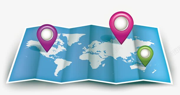 世界地图png免抠素材_新图网 https://ixintu.com 世界 地图 坐标 标注