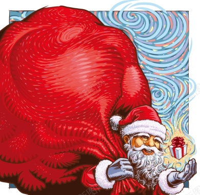 矢量抽象卡通手绘圣诞节背景背景
