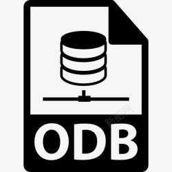 数据堆栈ODB文件格式变图标高清图片