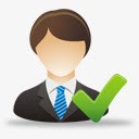 用户绿色acceptbusinessuser图标高清图片