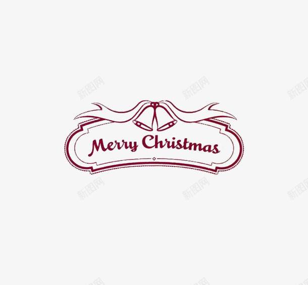 圣诞快乐艺术字牌子png免抠素材_新图网 https://ixintu.com 圣诞元素 圣诞快乐 牌子 红色圣诞