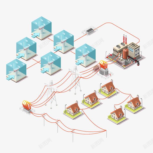 发电厂别墅等距建筑png免抠素材_新图网 https://ixintu.com 别墅 卡通 发电厂 建筑