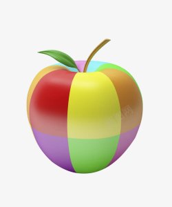 栖霞苹果彩色的卡通苹果素材