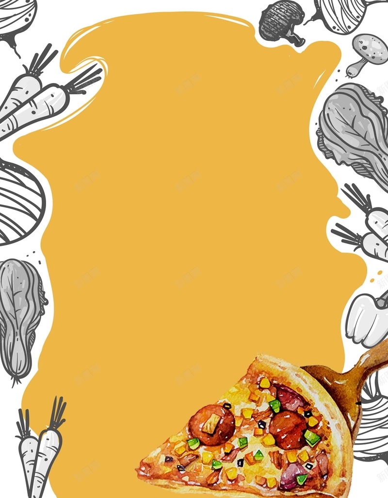 手绘风格美味披萨促销海报背景模板psd设计背景_新图网 https://ixintu.com 促销 宣传 手绘风格 披萨 海报 美味 美食 背景模板 西餐厅 餐饮
