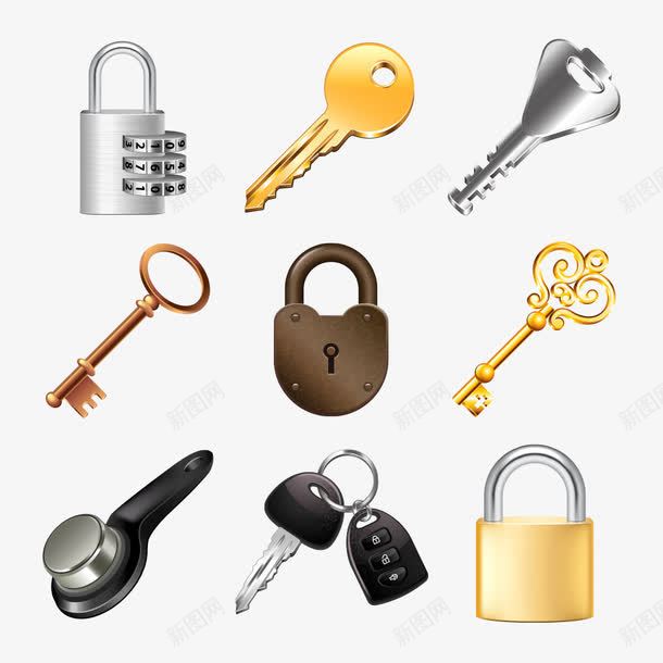 钥匙png免抠素材_新图网 https://ixintu.com 卡通钥匙 车钥匙 金钥匙 钥匙 锁