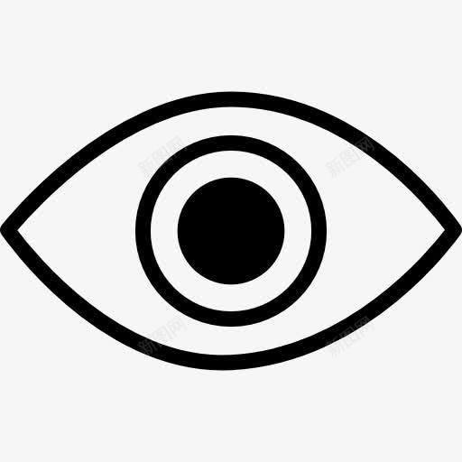 睁开眼睛图标png_新图网 https://ixintu.com 医学 看 眼球 眼睛 视力
