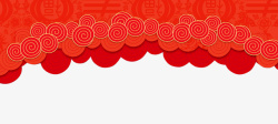 春节红色背景装饰图案素材