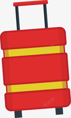 行李箱红色旅游季行李箱矢量图高清图片