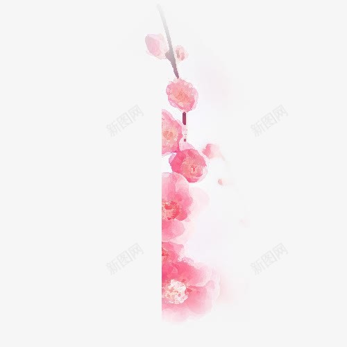 花瓣桃花花边png免抠素材_新图网 https://ixintu.com 桃花 花瓣 花边