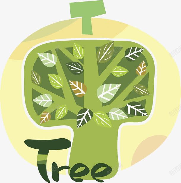 英文学习卡png免抠素材_新图网 https://ixintu.com 字母 学英语 幼儿学习 树 看图识字 绿色
