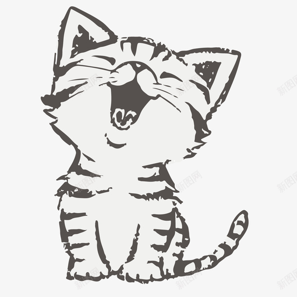 猫png免抠素材_新图网 https://ixintu.com 动物 手绘画 猫