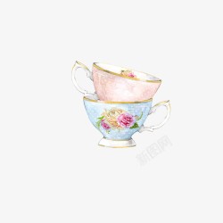 绘美玫瑰茶壶下午茶高清图片