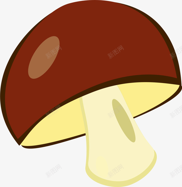 咖啡色卡通蘑菇png免抠素材_新图网 https://ixintu.com 卡通香菇 咖啡色蘑菇 装饰图案 食品 食材 食物