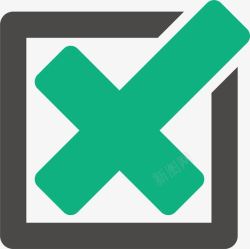 漂亮叉叉对勾立体创意叉叉对勾图标高清图片