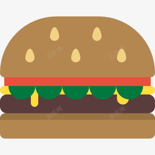 Hamburguer图标png_新图网 https://ixintu.com hamburguer 不健康的饮食 快餐食品 食品