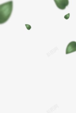 漂浮绿叶装饰免费素材