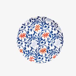 青花瓷圆形盘子景德镇盘子高清图片