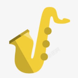 saxophone音乐萨克斯风平的图标高清图片