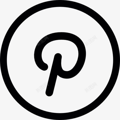 Pinterest图标png_新图网 https://ixintu.com 图片 标志 标识 社交媒体 社交网络