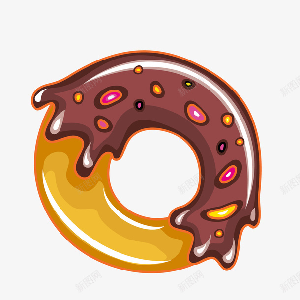 卡通甜甜圈png免抠素材_新图网 https://ixintu.com cookie 甜甜圈 糖 黄色